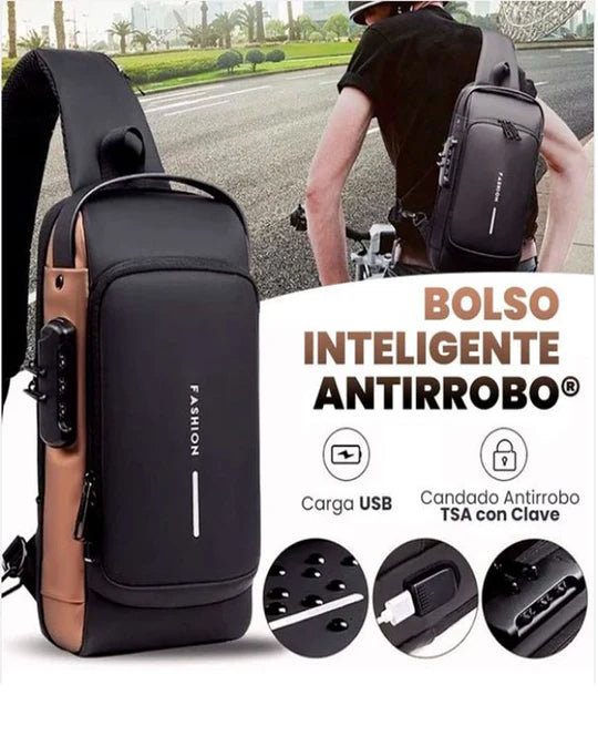 Morral Antirrobo Con USB y Clave